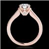 Image 2 : 2.01 ctw SI Fancy Blue Diamond Bypass Ring 10K Rose Gold