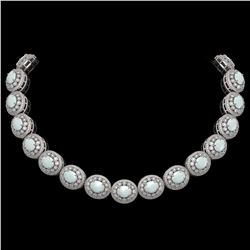 9.27 ctw Jade & Diamond Ring 14K Rose Gold