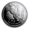 Image 1 : 2017 Australia 1/2 oz Silver Lunar Rooster Proof (w/Box & COA)