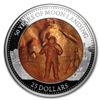 Image 1 : 2019 Solomon Islands 5 oz Silver Mother of Pearl Moon Landing