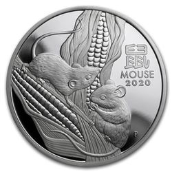 2020 Australia 1 oz Silver Lunar Mouse Proof (w/box & COA)