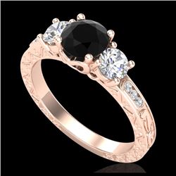 1.75 ctw H-SI/I Diamond Solitaire Halo Ring 10K Rose Gold