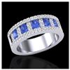 Image 2 : 1.08 ctw Intense Blue Diamond Ring 10K White Gold