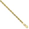 Image 1 : 10k Yellow Gold 3 mm Semi-Solid Rope Chain - 7 in.