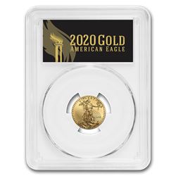2020 1/4 oz Gold Eagle MS-70 PCGS (First Day\, Black Label)