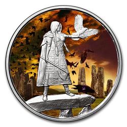 1 oz Silver Colorized Round - Celtic Lore (The Morrigan)