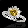 Image 1 : 2.59 ctw Fancy Black Diamond Solitaire Ring 10K Yellow Gold