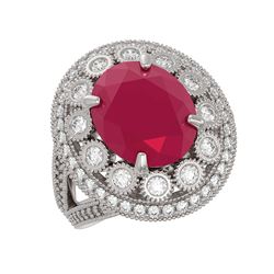 14.96 ctw Citrine & Diamond Bracelet 14K White Gold