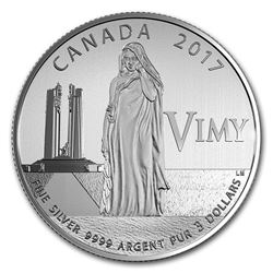 2017 Canada 1/4 oz Ag $3 Anniversary of the Battle of Vimy Ridge