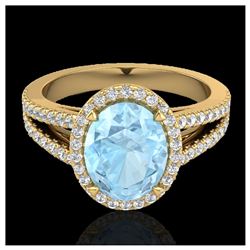 1.30 ctw SI/I Fancy Intense Yellow Diamond Ring 10K Rose Gold