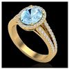 Image 2 : 1.30 ctw SI/I Fancy Intense Yellow Diamond Ring 10K Rose Gold