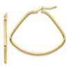 Image 1 : 14k Yellow Gold Polished Fancy Hoop Earrings