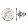 Image 1 : Sterling Silver Michigan State University Lapel Pin