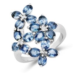 2.28 ctw Genuine Chrome Diopside .925 Sterling Silver Ring