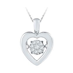 Sterling Silver Mens Round Diamond Roman Cross Charm Pendant 1/2 Cttw