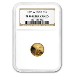 2005-W 1/10 oz Proof Gold American Eagle PF-70 NGC