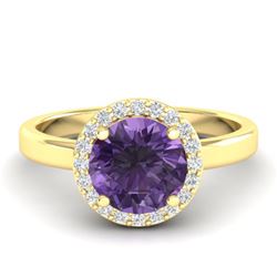 4.50 ctw Citrine & VS/SI Diamond Necklace 18K Yellow Gold