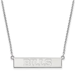 Sterling Silver Buffalo Bills Small Bar Necklace