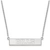 Image 1 : Sterling Silver Buffalo Bills Small Bar Necklace