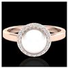 Image 1 : 0.53 ctw Fancy Intense Blue Diamond Art Deco Ring 18K Rose Gold