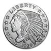 Image 1 : 5 oz Silver Round - Incuse Indian