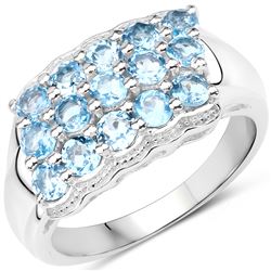 1.56 ctw Genuine Multi Stone .925 Sterling Silver Ring