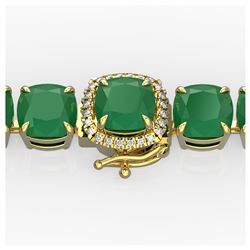 35 ctw Garnet & VS/SI Diamond Bracelet 14K White Gold