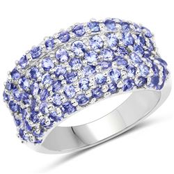 2.35 ctw Genuine Tanzanite .925 Sterling Silver Ring