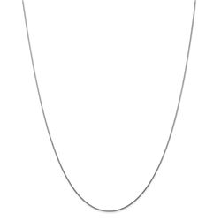 14k White Gold .80 mm Round Snake Chain Necklace - 18 in.