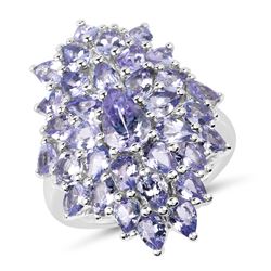 2.81 ctw Genuine Rhodolite .925 Sterling Silver Ring