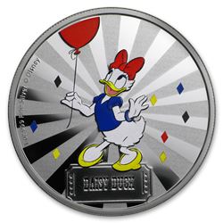 2019 1 oz Silver $2 Disney Carnival Collection: Daisy Duck