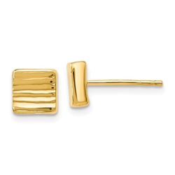 14k Gold Post Earrings - 23 mm
