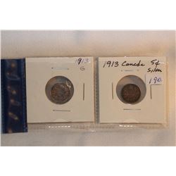 Canada Five Cent Coins (2)