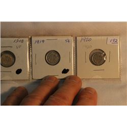 Canada Five Cent Coins (3)