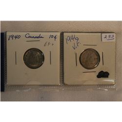 Canada Ten Cent Coins (2)