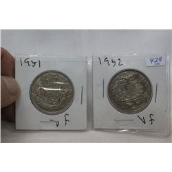 Canada Fifty Cent Coins (2)