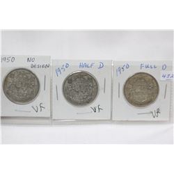 Canada Fifty Cent Coins (3)