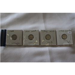 Nfld Five Cent Coins (4)