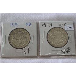 Canada Fifty Cent Coins (2)