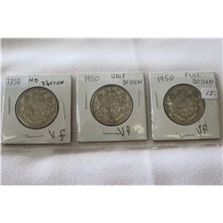 Canada Fifty Cent Coins (3)