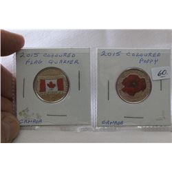 Canada Twenty-five Cent Coins (2)