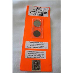 Canada Coins (2) and Stamp
