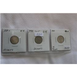 Canada Ten Cent Coins (3)