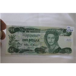 Bahamas One Dollar Bank Note