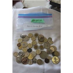 Bag of Foreign Coins and Tokens