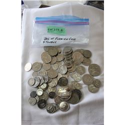 Bag of Foreign Coins and Tokens