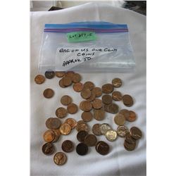 Bag of U.S. One Cent Coins (Approx. 50)