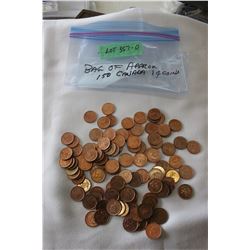 Bag of Canada One Cent Coins - Approx. 150