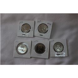 Canada Fifty Cent Coins - 5