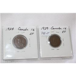 Canada Small One Cent Coins (2)